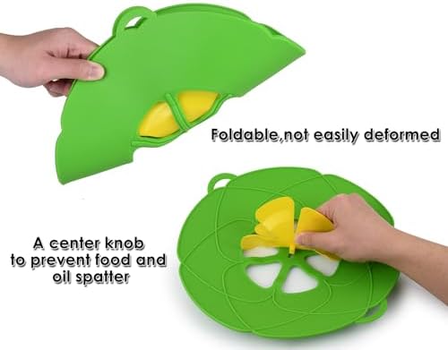 Spill Stopper Lid Cover 11 Inch Silicone Pot Boil Over Preventer for Pans and Pots