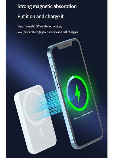 Magnetic Wireless Power Bank PD Fast Charging Attachable External Charger for iPhone Pro Max and Mini