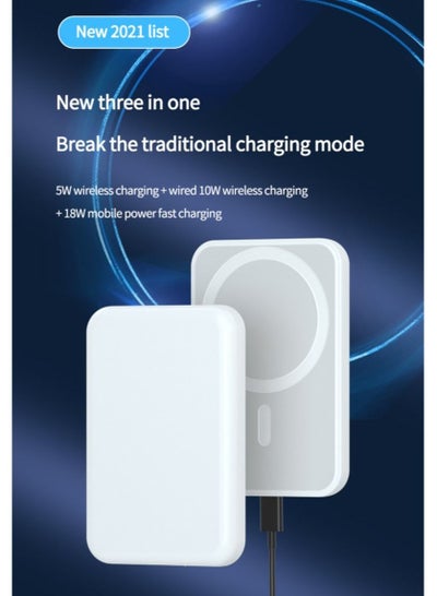 Magnetic Wireless Power Bank PD Fast Charging Attachable External Charger for iPhone Pro Max and Mini